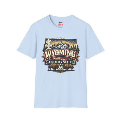 Wyoming State Pride Unisex Softstyle T Shirt State Pride Graphic Tee Collections FS03