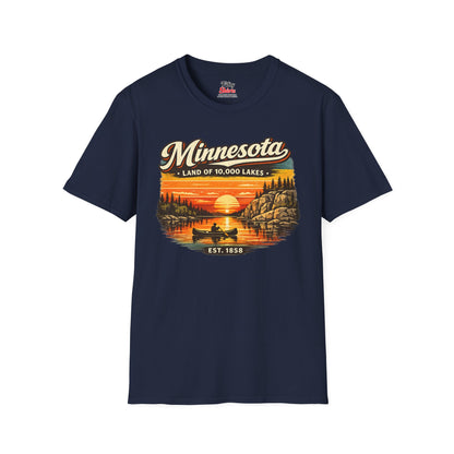 Minnesota Lakeside Sunset Unisex Softstyle T Shirt State Pride Graphic Tee Collections FS03