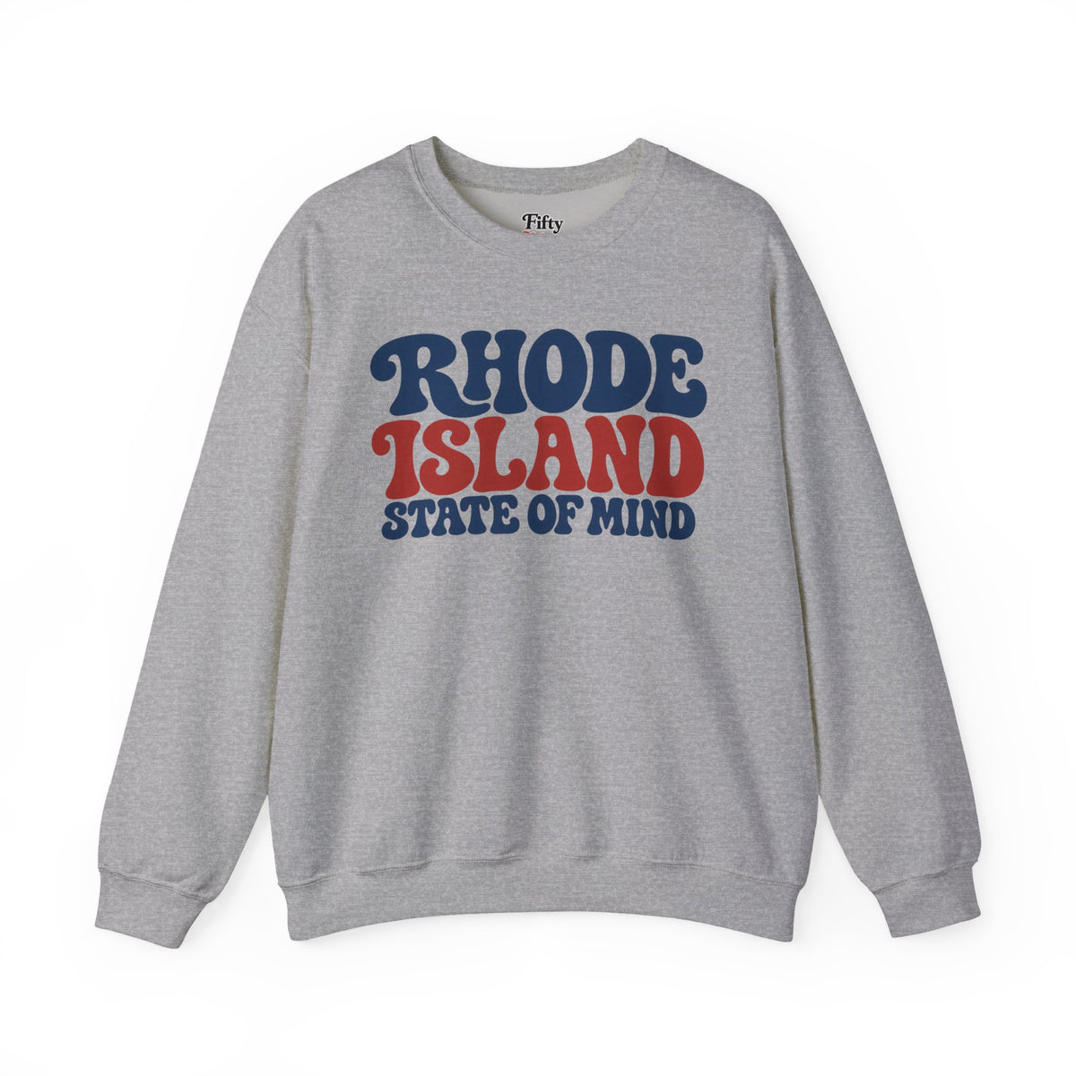 Rhode Island State of Mind Unisex Crewneck Sweatshirt State Name Graphic