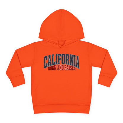 California Born and Raised Premium West Coast Streetwear Unisex Toddler Pullover Fleece Hoodie
