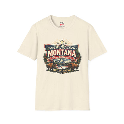 Montana State Pride Unisex Softstyle T Shirt State Pride Graphic Tee Collections FS03