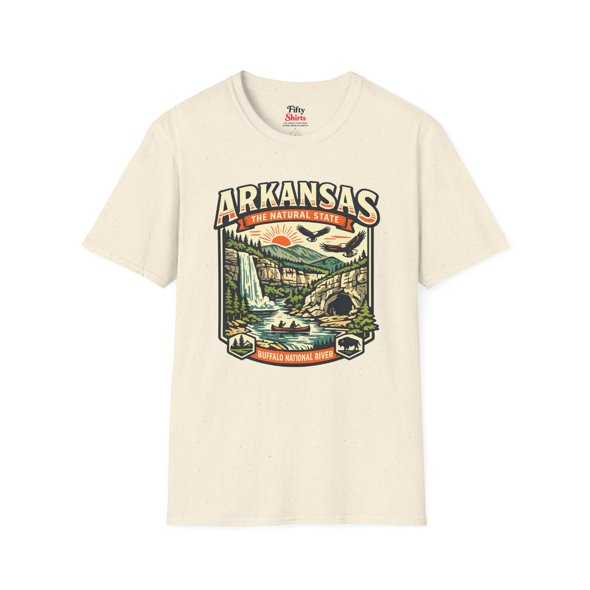 Arkansas The Natural State Adventure Unisex Softstyle T Shirt State Pride Graphic Tee Collections FS03