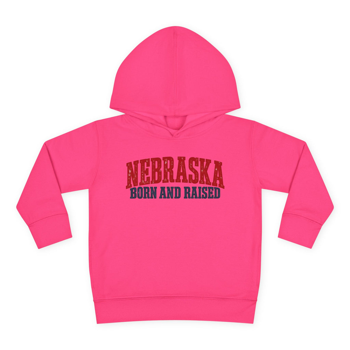 Nebraska Born and Raised Great Plains Heritage Unisex Toddler Pullover Fleece Hoodie