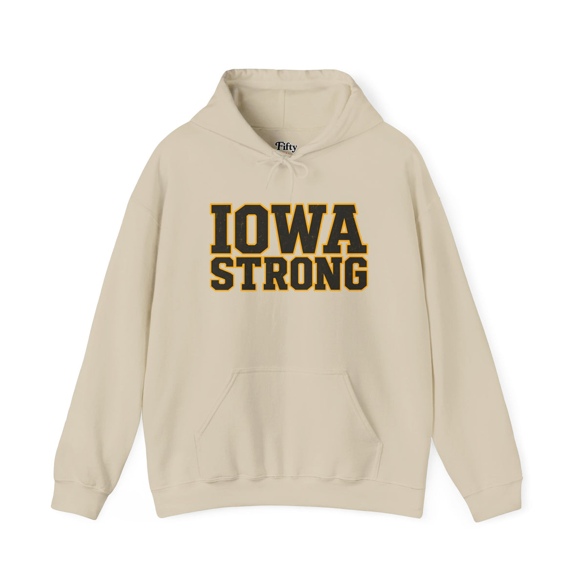 Iowa Strong Unisex Hoodie State Name Graphic
