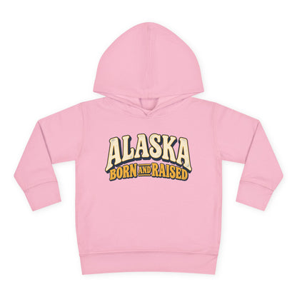 Alaska Born and Raised Retro 1970s Alaska Unisex Toddler Pullover Fleece Hoodie