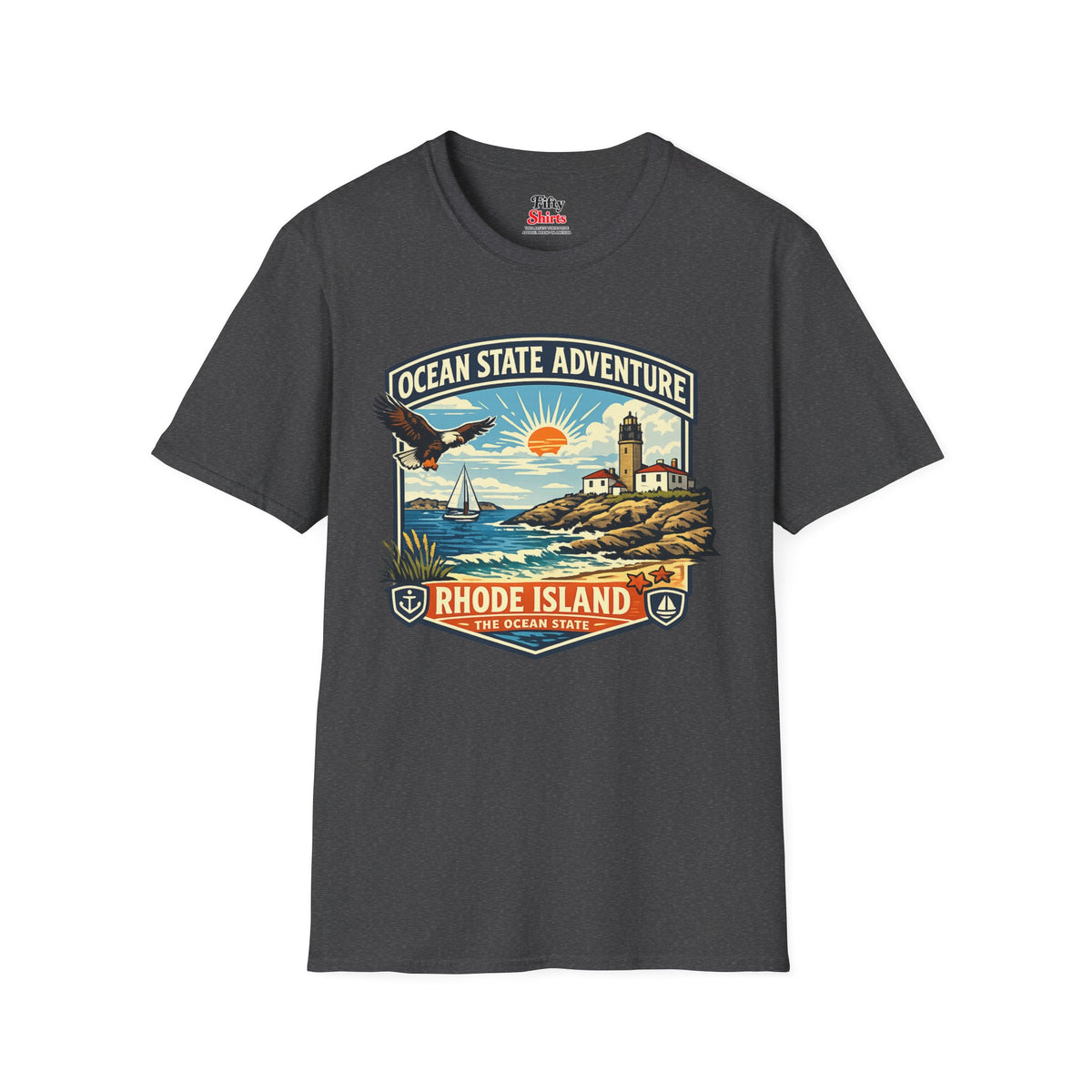 Rhode Island Ocean State Adventure Unisex Softstyle T Shirt State Pride Graphic Tee Collections FS03
