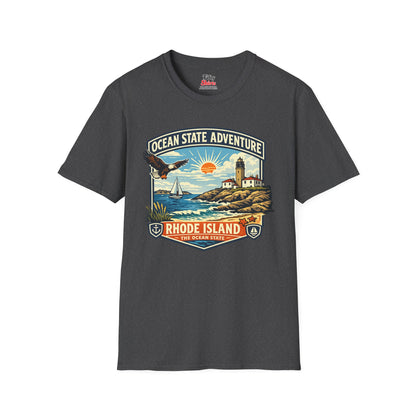 Rhode Island Ocean State Adventure Unisex Softstyle T Shirt State Pride Graphic Tee Collections FS03