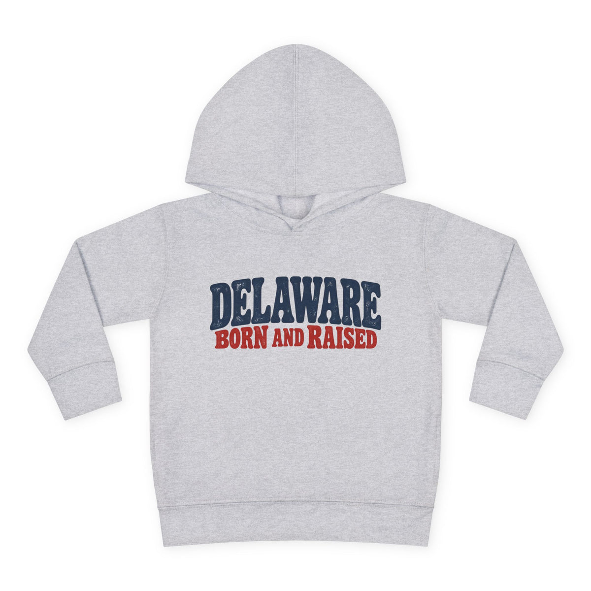 Delaware Born and Raised Retro 1970s Unisex Toddler Pullover Fleece Hoodie