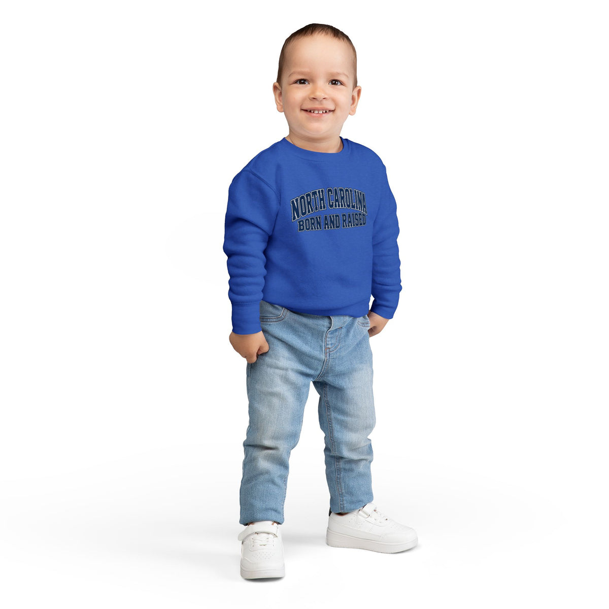 North Carolina Born and Raised Old-School Sportswear Unisex Toddler Sweatshirt