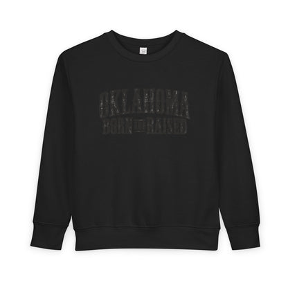 Oklahoma Born and Raised Western Heritage Unisex Toddler Sweatshirt