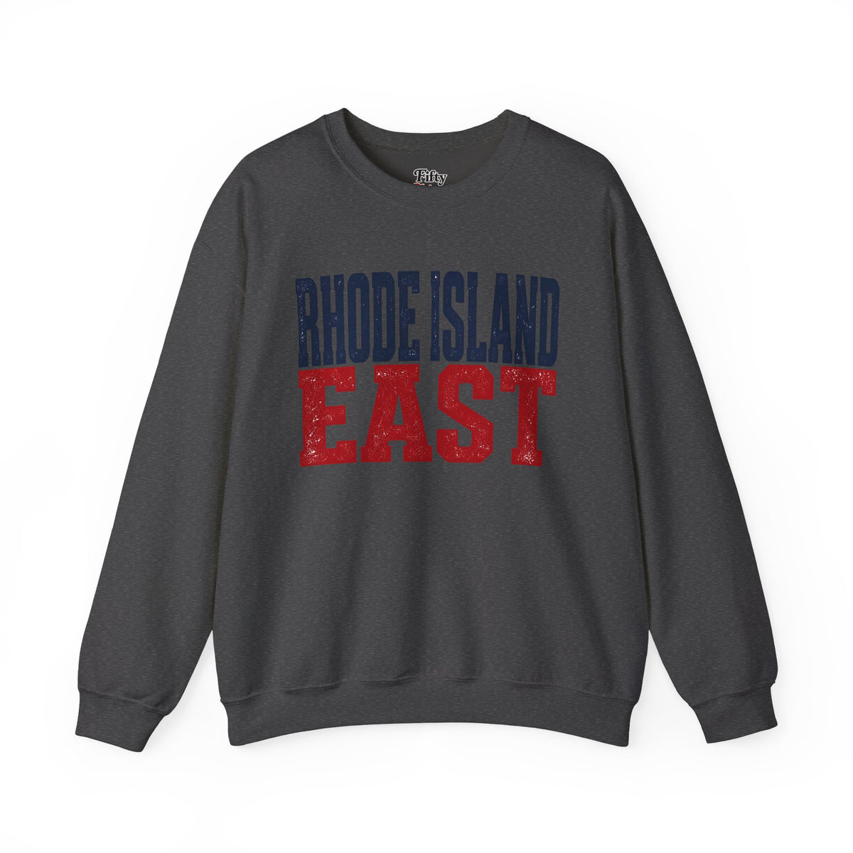 Rhode Island East Unisex Crewneck Sweatshirt State Name Graphic