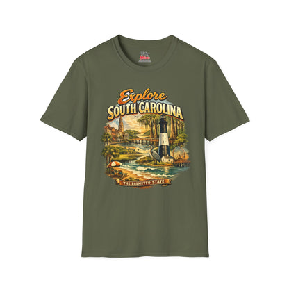 Explore South Carolina Unisex Softstyle T Shirt State Pride Graphic Tee Collections FS03