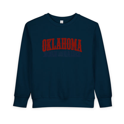 Oklahoma Born and Raised Classic Western Souvenir Unisex Toddler Sweatshirt