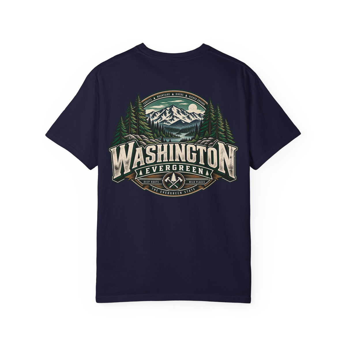 Washington Evergreen Unisex Comfort Color 1717 Streetwear Graphic Tee