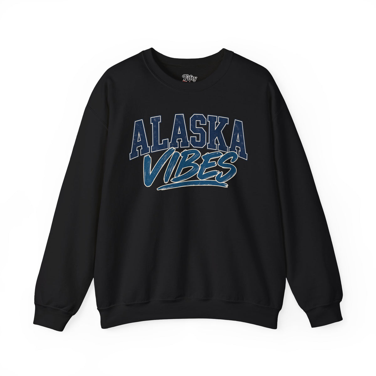 Alaska Vibes Unisex Crewneck Sweatshirt State Name Graphic