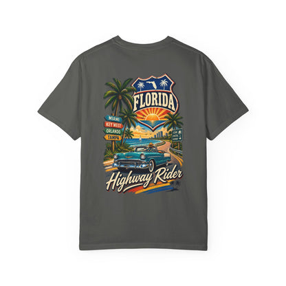 Florida Highway Rider  Unisex Comfort Color 1717 Streetwear Graphic Tee