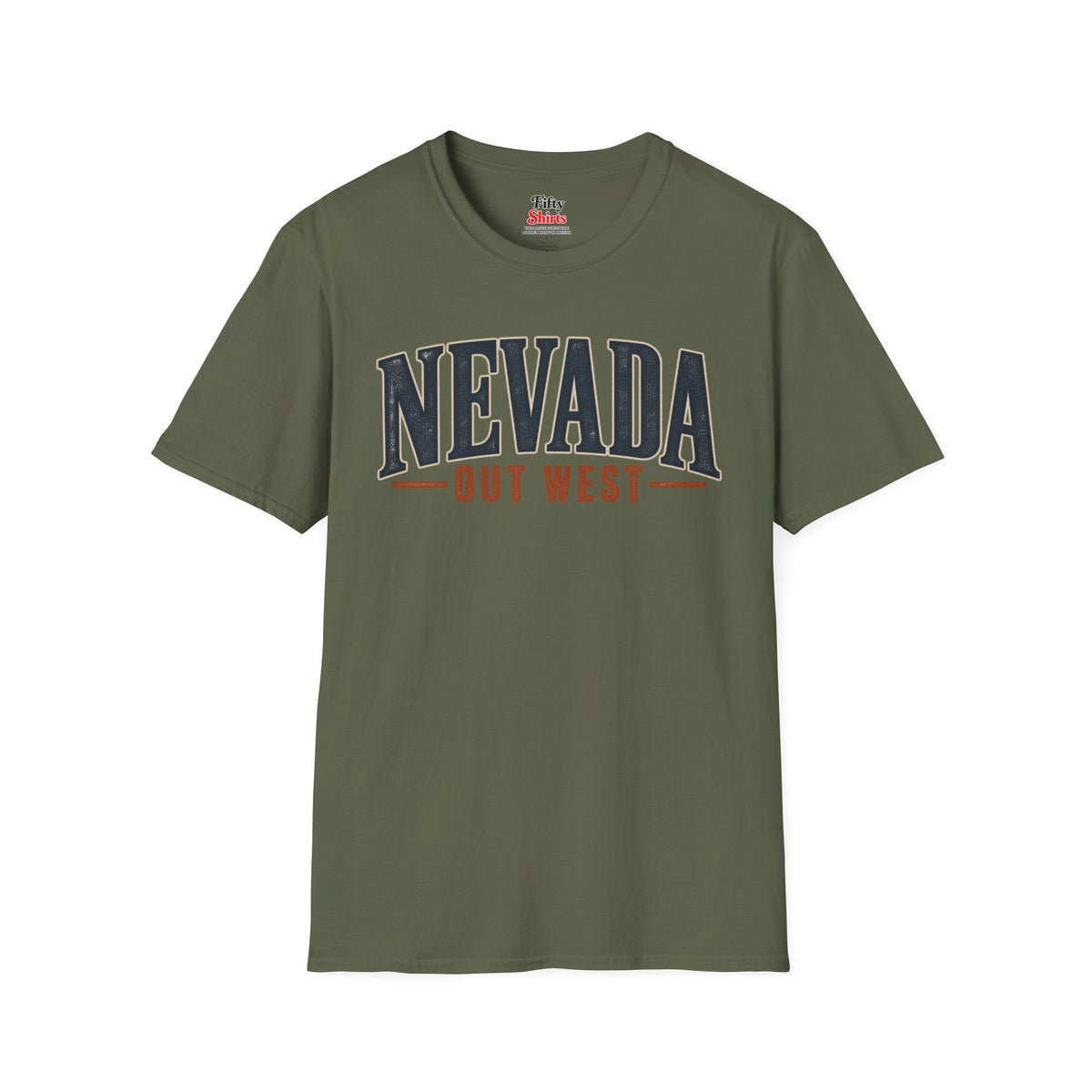 Nevada Out West Unisex Softstyle T Shirt State Name Graphic Tee