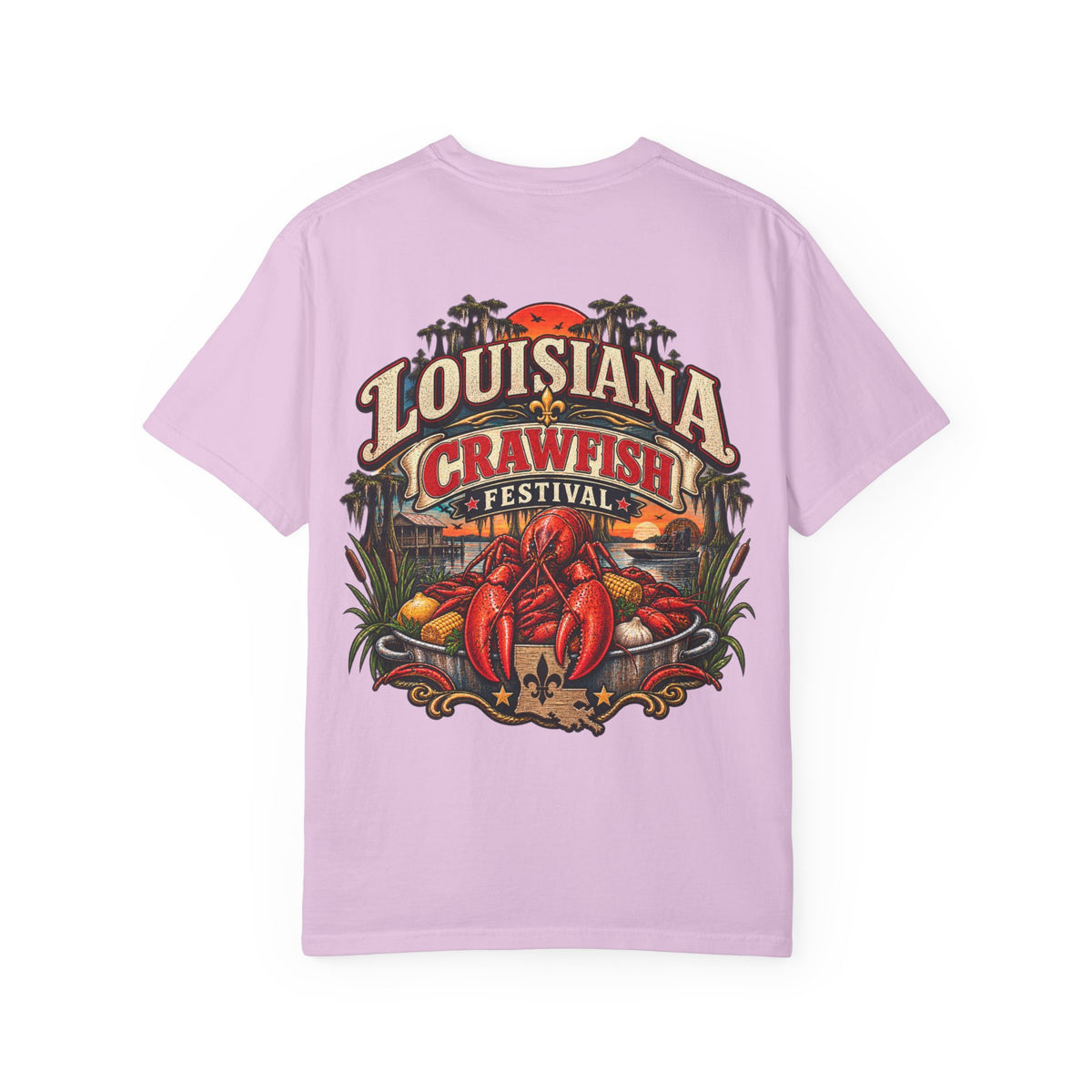 Louisiana Crawfish Festival Unisex Comfort Color 1717 Streetwear Graphic Tee
