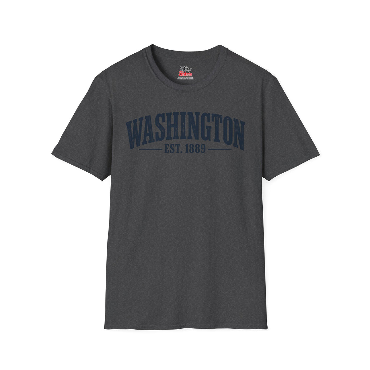 Washington Est 1889 Unisex Softstyle T Shirt State Name Graphic Tee