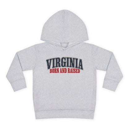Virginia Born and Raised Southern Heritage Unisex Toddler Pullover Fleece Hoodie