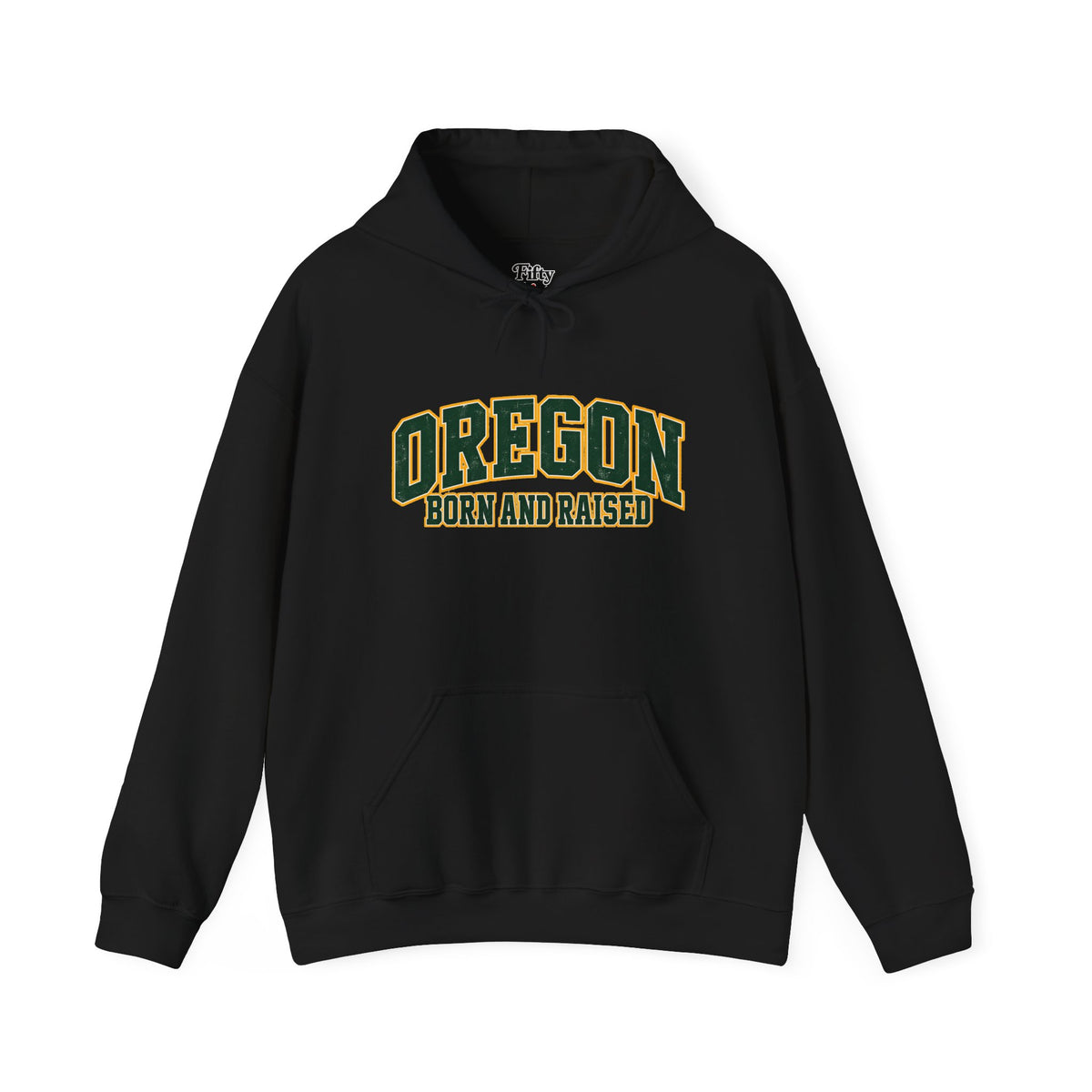 Oregon Born and Raised Old-School Athletic Unisex Hoodie Graphic