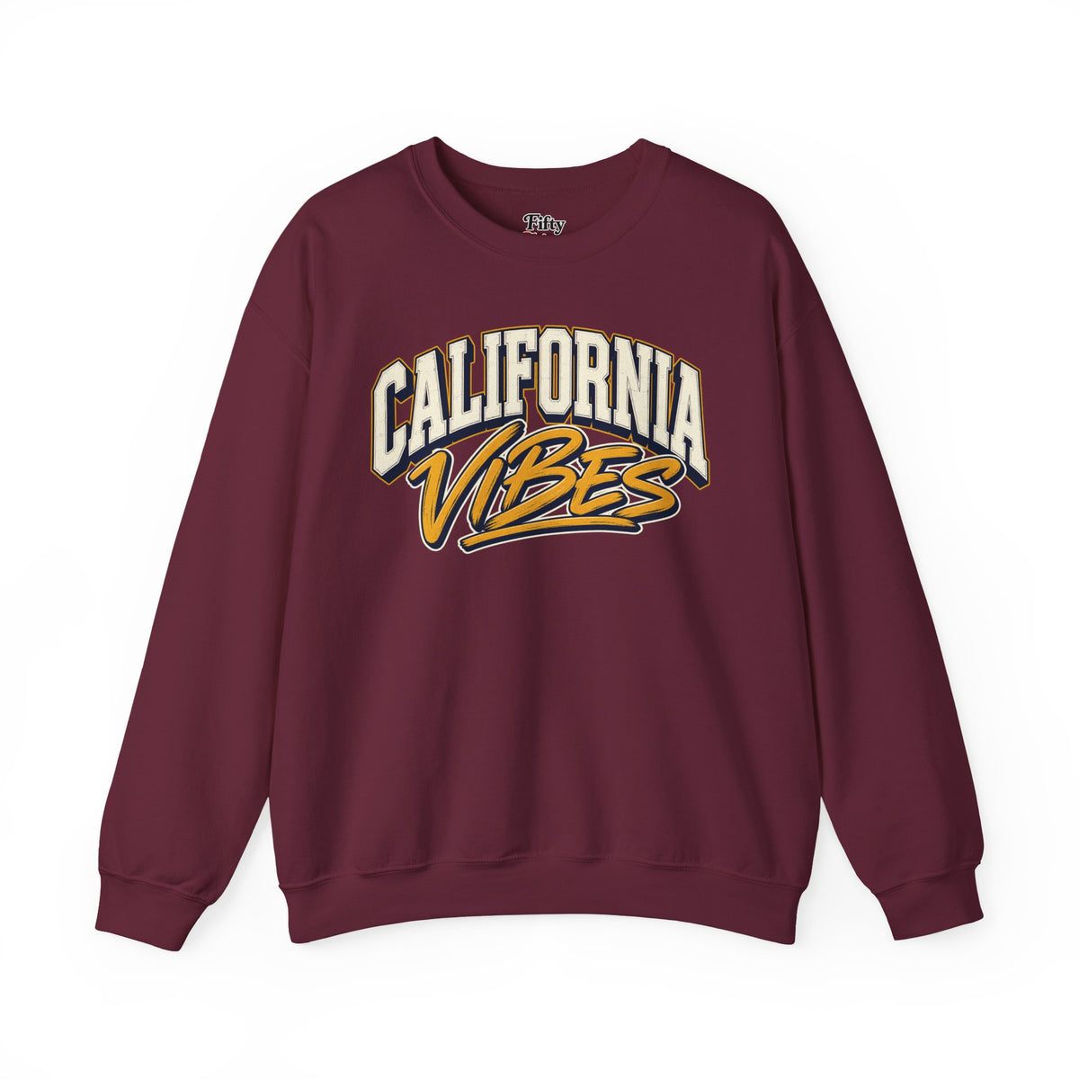 California Vibes Unisex Crewneck Sweatshirt State Name Graphic