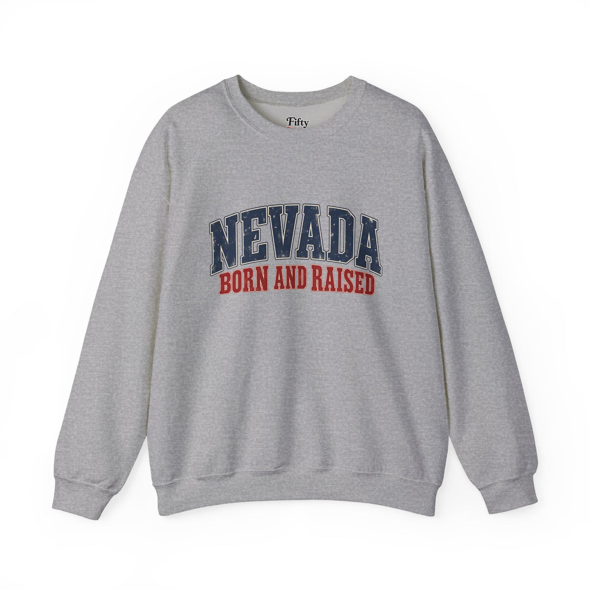 Nevada Born and Raised Vintage Americana Unisex Sweatshirt Graphic