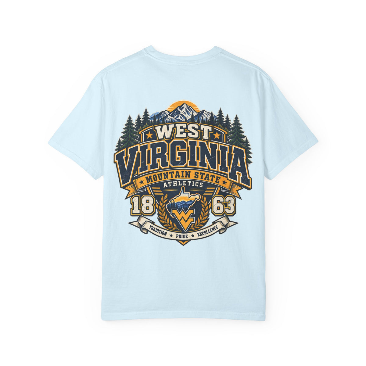 West Virginia Mountain State Athletics Unisex Comfort Color 1717 Streetwear Graphic Tee