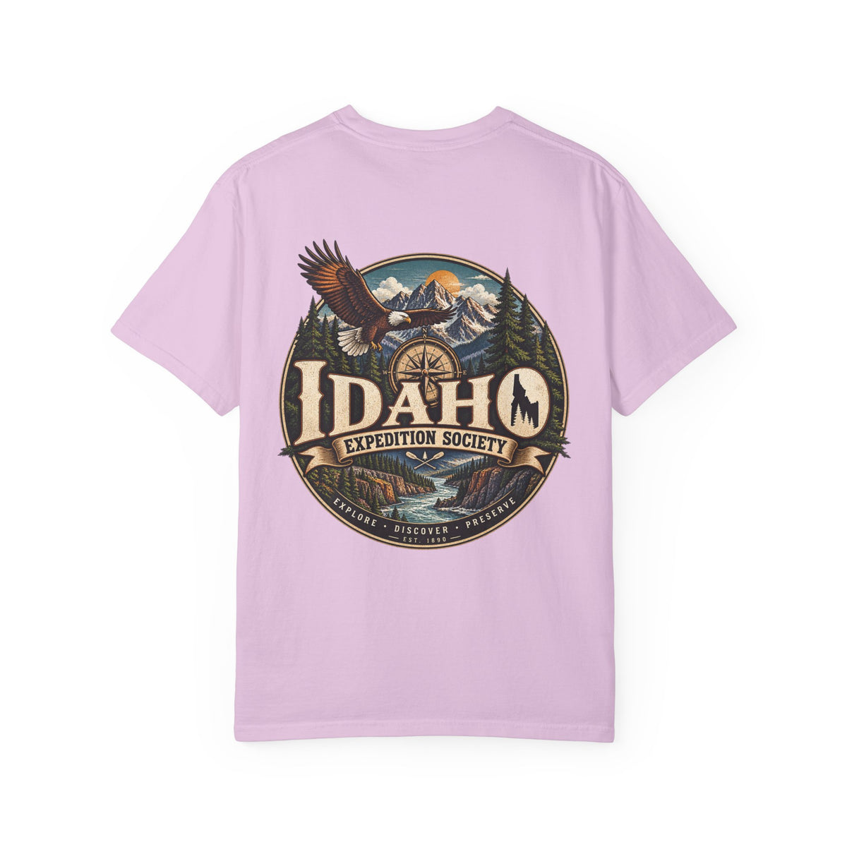 Idaho Expedition Society Unisex Comfort Color 1717 Streetwear Graphic Tee