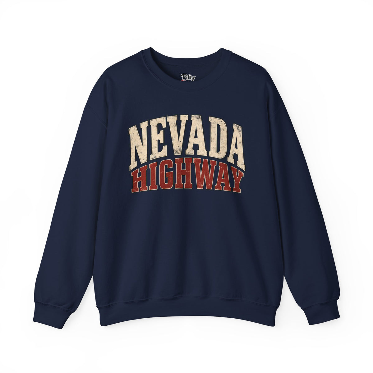 Nevada Highway Unisex Crewneck Sweatshirt State Name Graphic