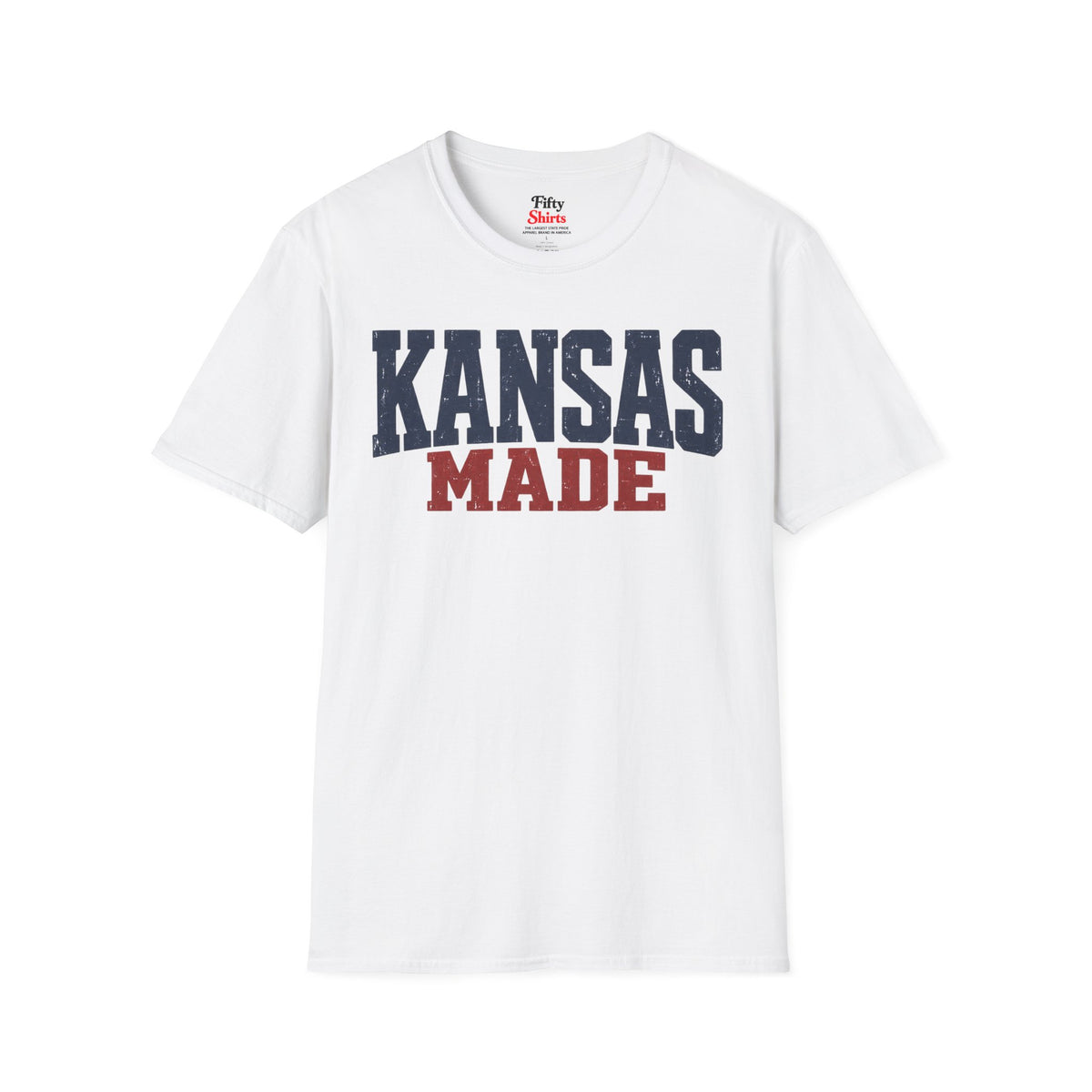 Kansas Made Unisex Softstyle T Shirt State Name Graphic Tee