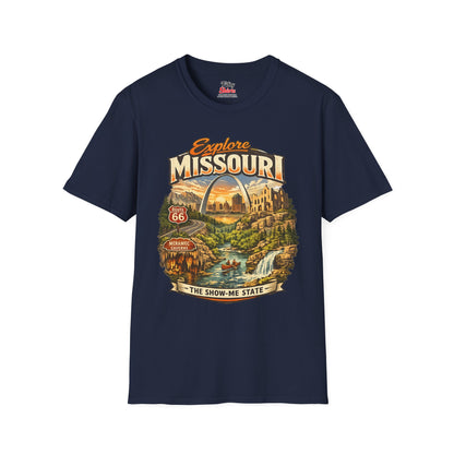 Explore Missouri Unisex Softstyle T Shirt State Pride Graphic Tee Collections FS03