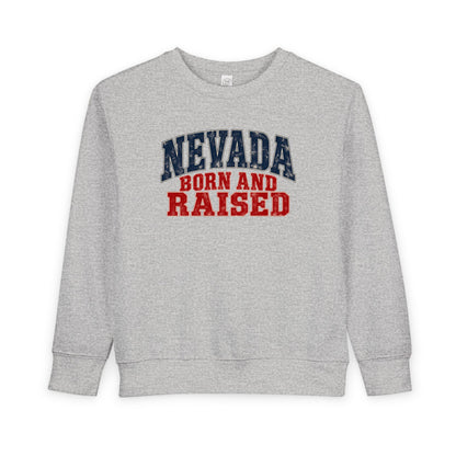 Nevada Born and Raised Desert Heritage Unisex Toddler Sweatshirt