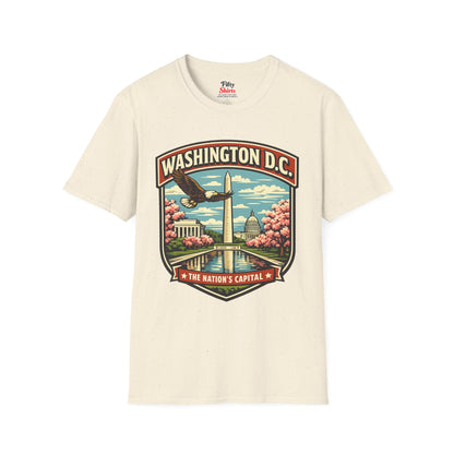 Washington D.C. Nation Capital Adventure Unisex Softstyle T Shirt State Pride Graphic Tee Collections FS03