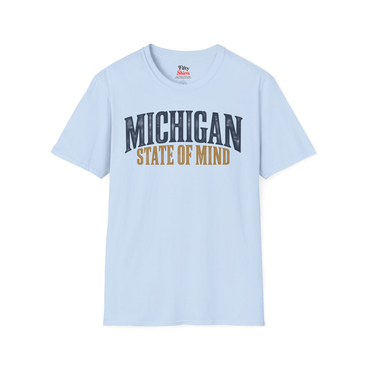 Michigan State of Mind Unisex Softstyle T Shirt State Name Graphic Tee