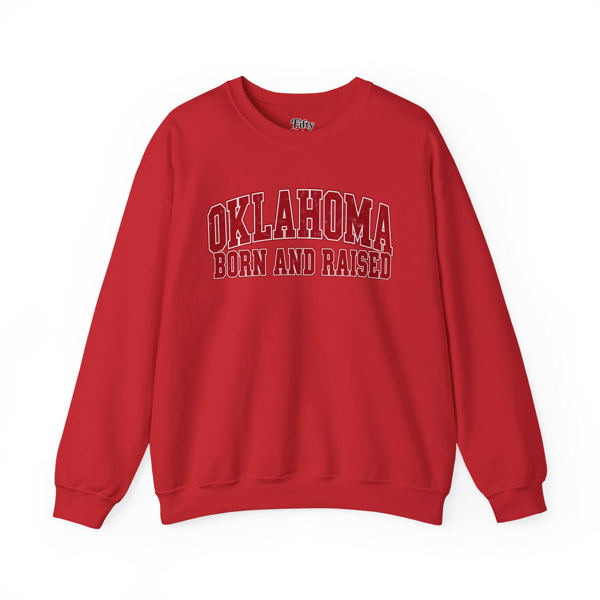 Oklahoma Born and Raised Vintage Collegiate Unisex Sweatshirt Graphic