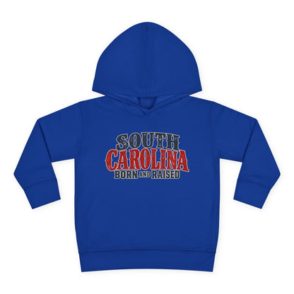 South Carolina Born and Raised Classic Southern Souvenir Unisex Toddler Pullover Fleece Hoodie