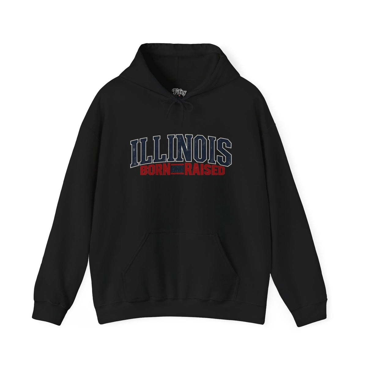 Illinois Born and Raised Premium Heritage Unisex Hoodie Graphic