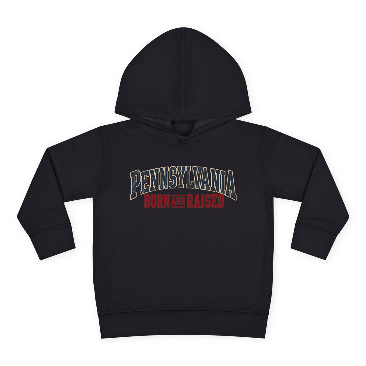 Pennsylvania Born and Raised Classic Souvenir Unisex Toddler Pullover Fleece Hoodie