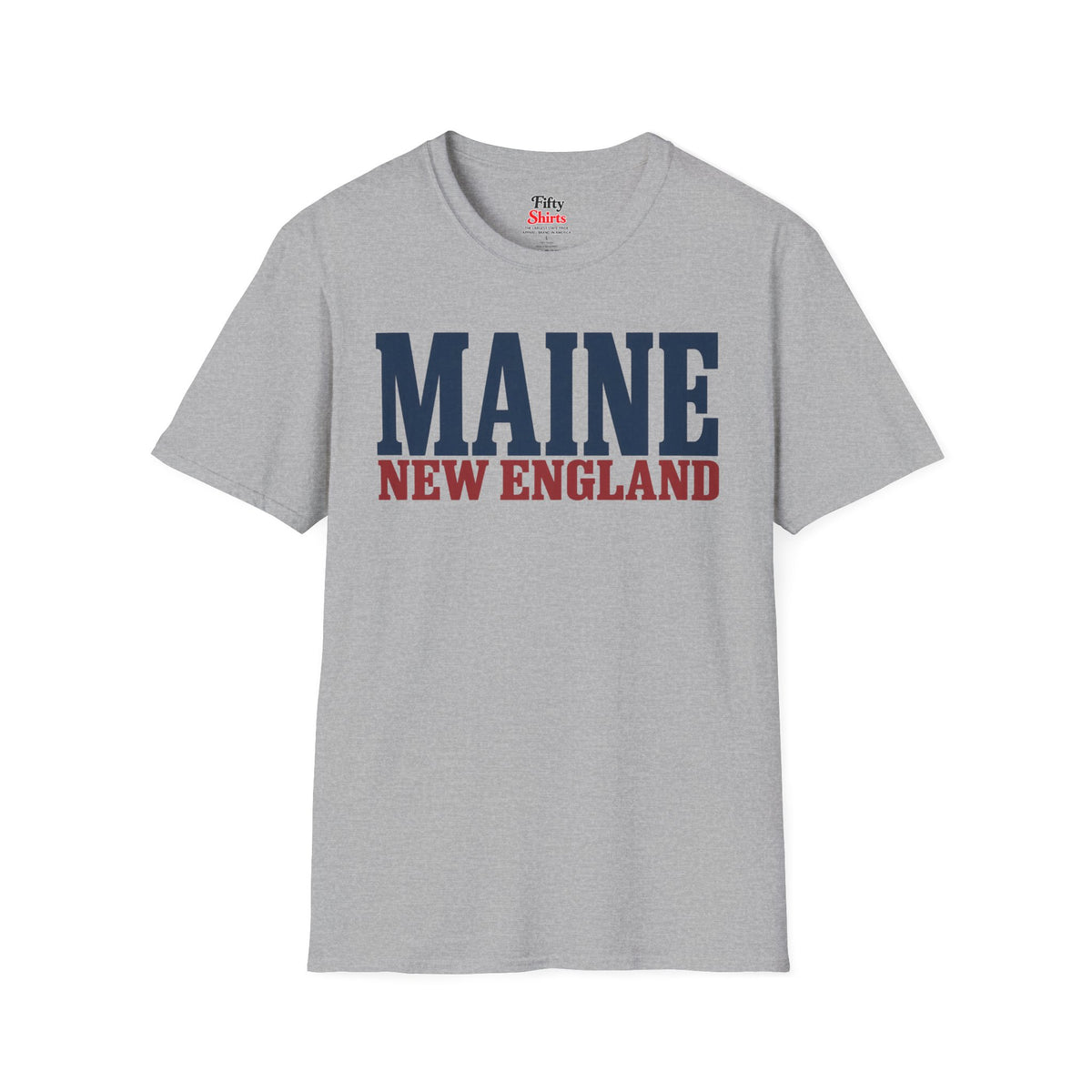 Maine New England Unisex Softstyle T Shirt State Name Graphic Tee