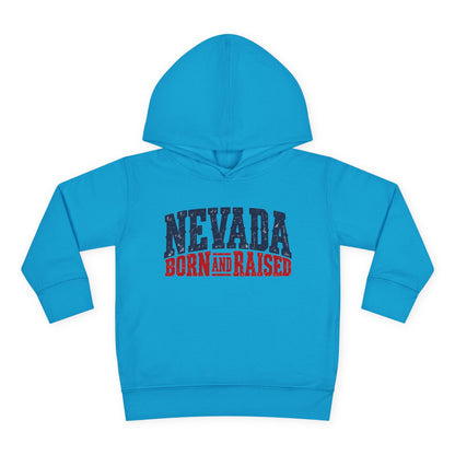 Nevada Born and Raised Rugged Western Unisex Toddler Pullover Fleece Hoodie