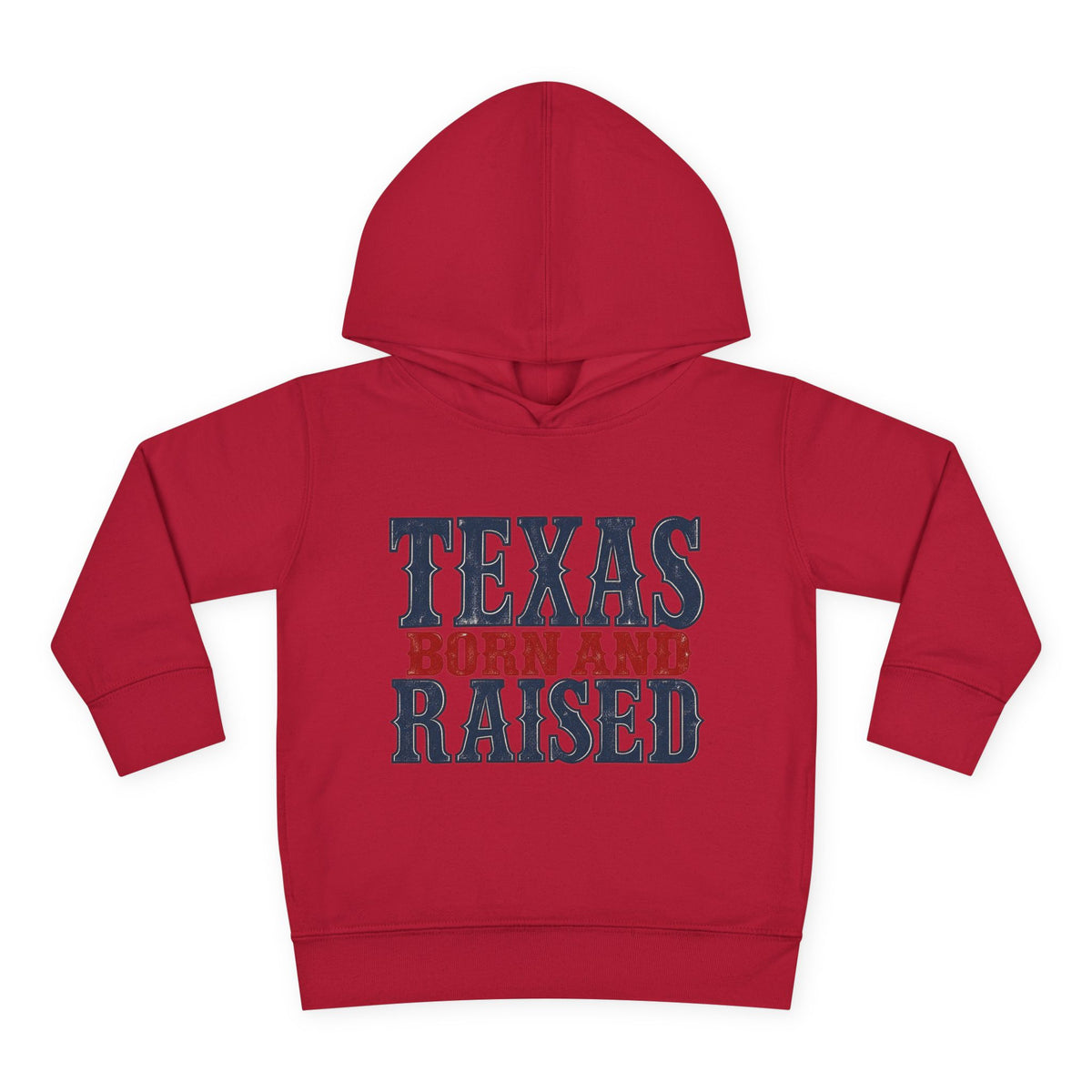 Texas Born and Raised Classic Heritage Unisex Toddler Pullover Fleece Hoodie
