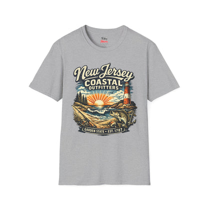 New Jersey Coastal Outfitters Unisex Softstyle T Shirt State Pride Graphic Tee Collections FS03