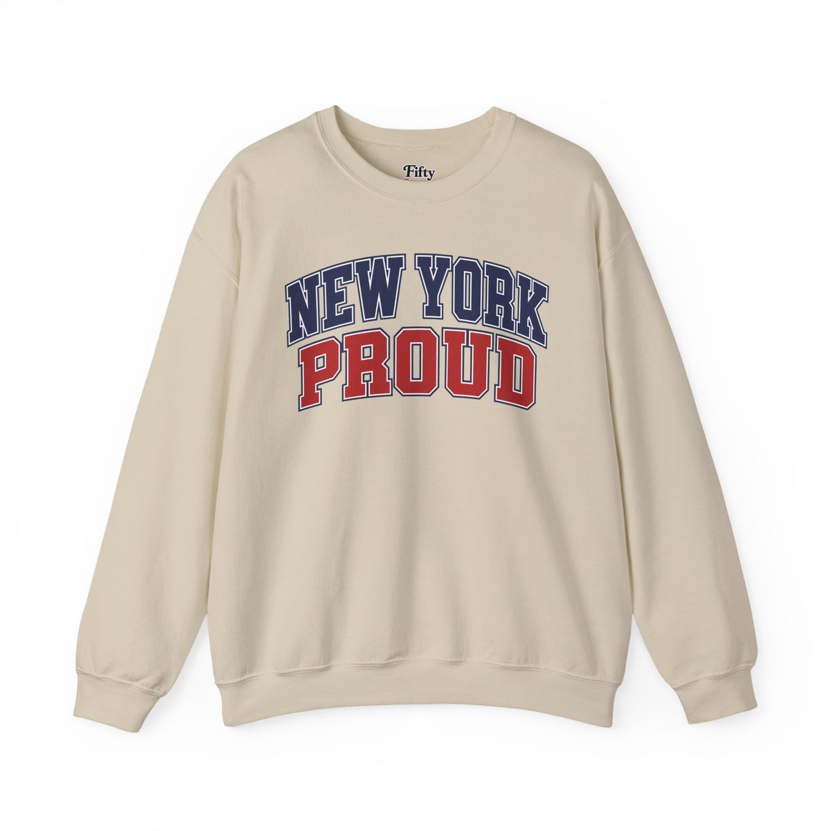 New York Proud Unisex Crewneck Sweatshirt State Name Graphic