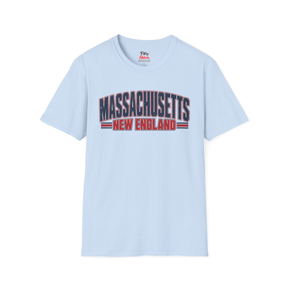 Massachusetts New England Unisex Softstyle T Shirt State Name Graphic Tee
