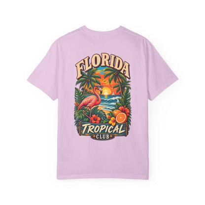 Florida Tropical Club  Unisex Comfort Color 1717 Streetwear Graphic Tee