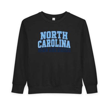 North Carolina Born and Raised Classic Collegiate Unisex Toddler Sweatshirt