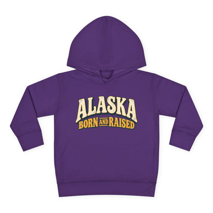 Alaska Born and Raised Retro 1970s Alaska Unisex Toddler Pullover Fleece Hoodie