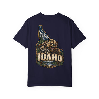 Idaho Bear Emblem Unisex Comfort Color 1717 Streetwear Graphic Tee