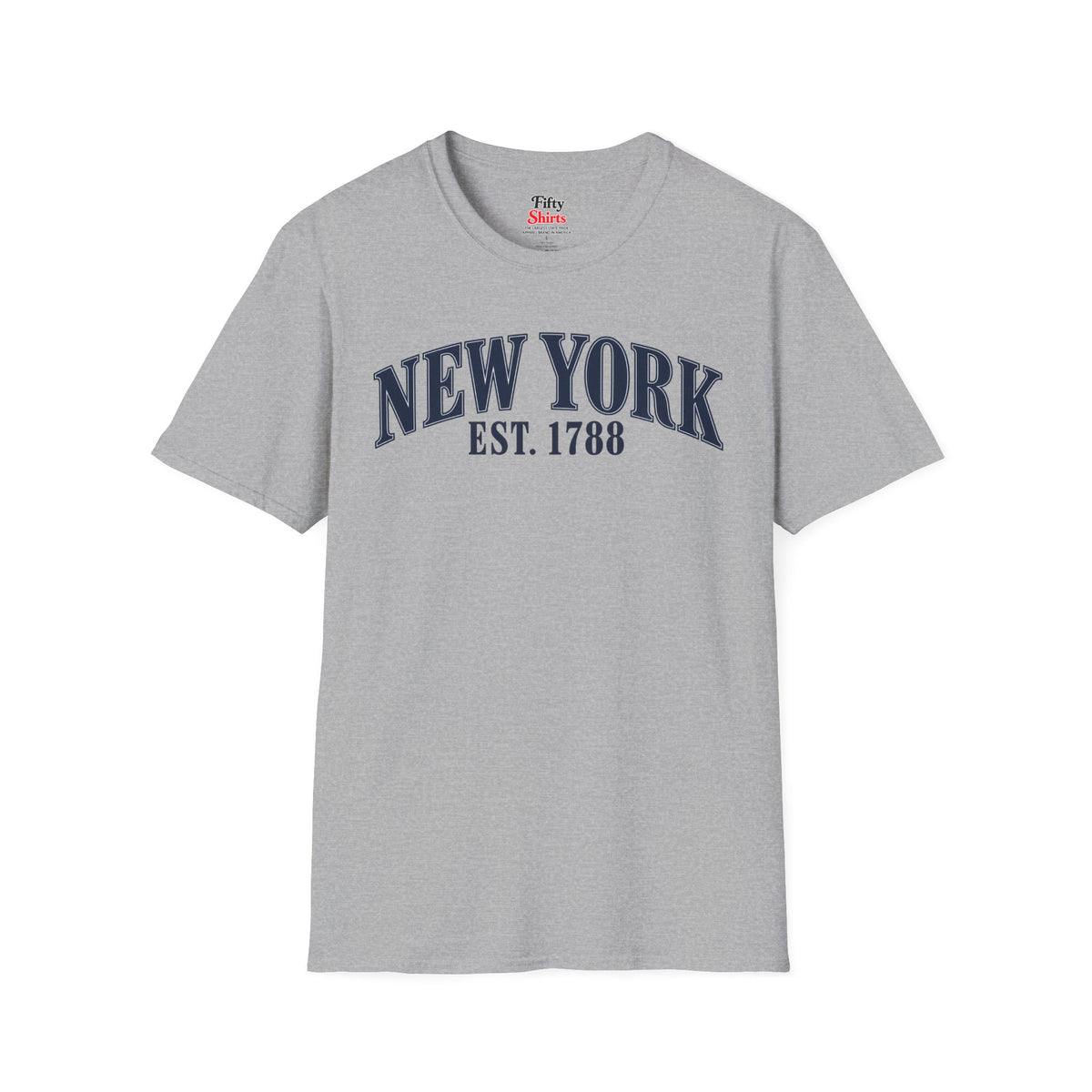 New York Est.1788 Unisex Softstyle T Shirt State Name Graphic Tee